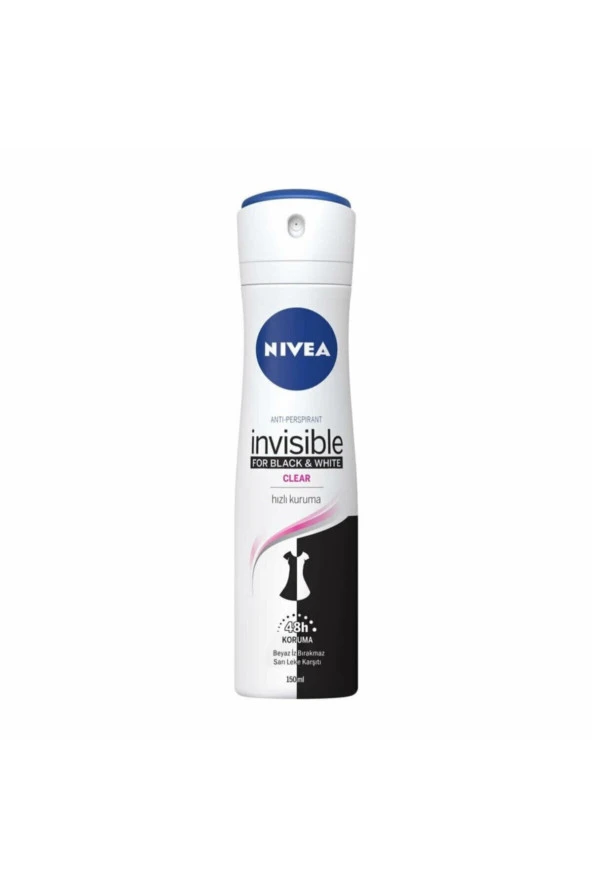 Nivea Invisible Black And White Clear Kadın Deodorant 150 Ml (3 Adet) - 2