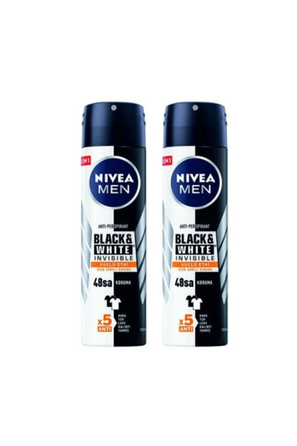 Nivea Nıvea Men Black&whıte Invısıble 150ml X2 Adet