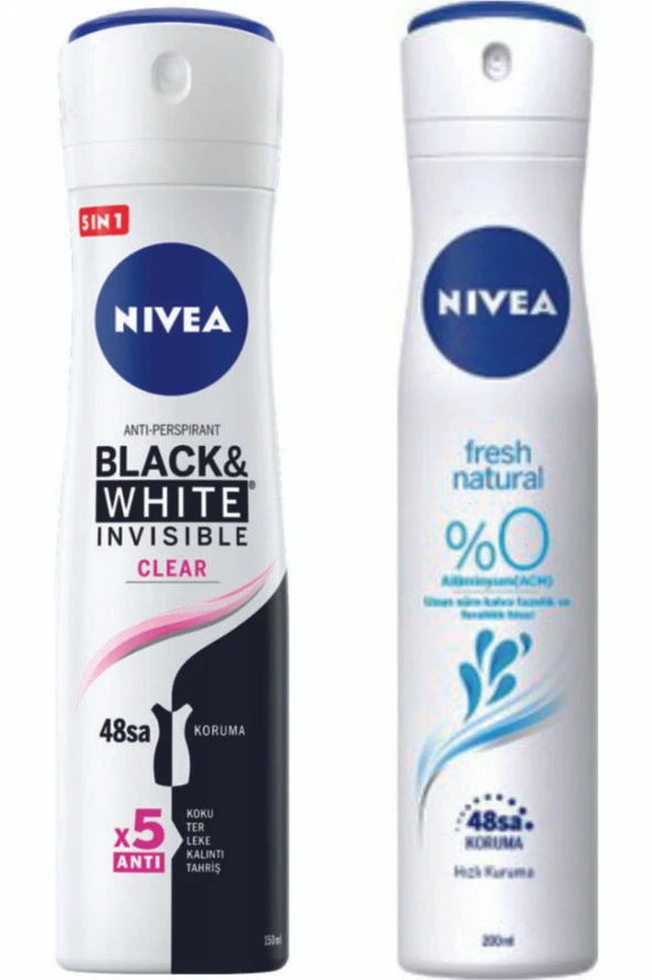 Nivea Kadın Invisible Black And White Clear Deodorant Fresh Natural