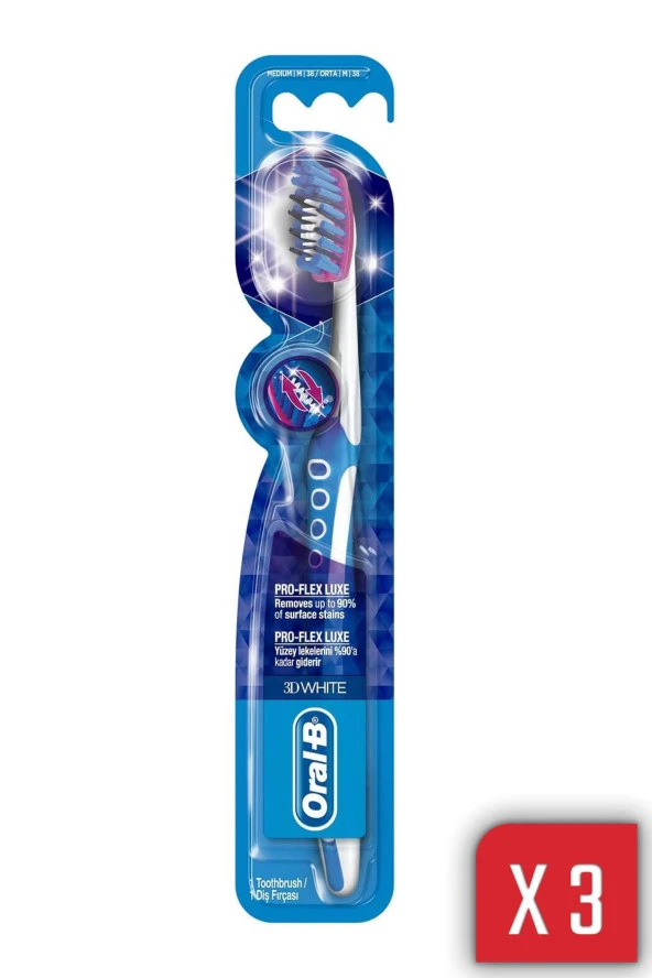 Oral-B Diş Fırçası Pro-flex 3d White Luxe Orta 3 Lü