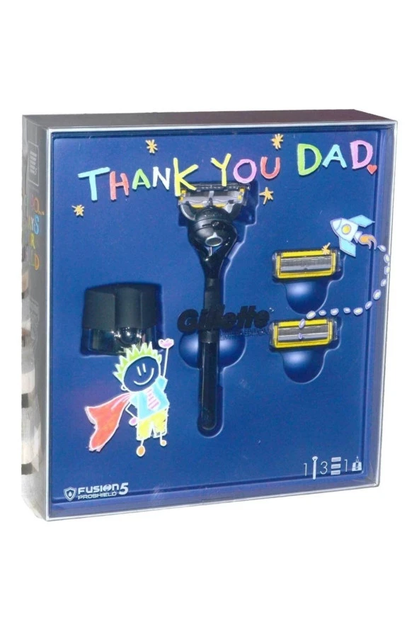 Gillette Fusion5 Proshield Platinium Seri Tıraş Makinesi 3'lü Yedek Tıraş Bıçağı Manyetik Özel Stand
