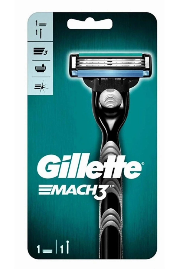 Gillette Mach3 Yedek Tıraş Bıçağı 8'li (karton Paket) + Mach3 Tıraş Makinesi 1 Yedekli - 2
