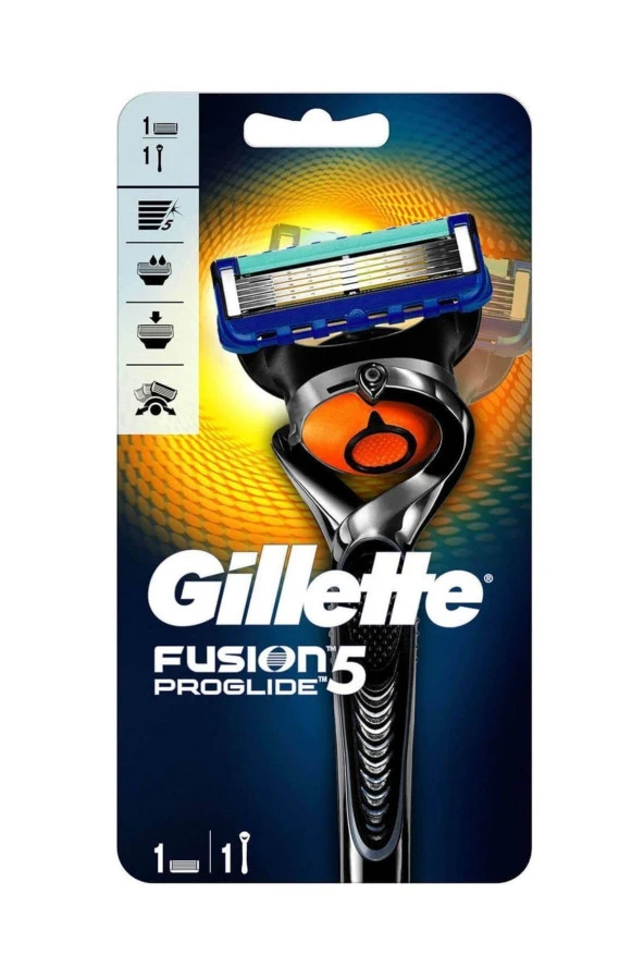 Gillette Fusion 5 Proglide 2'li Yedek Bıçak + Proglide Flexball Makine 1 Yedekli - 5