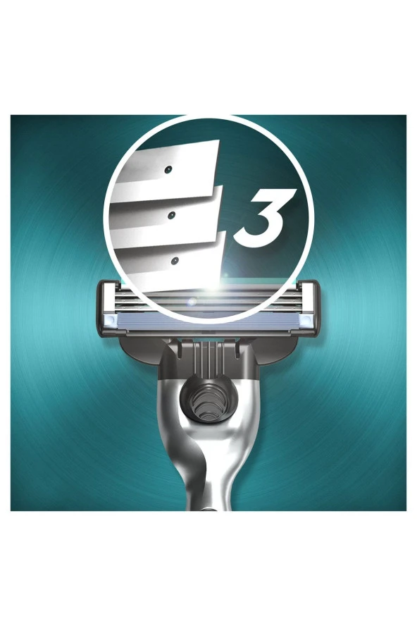 Gillette Mach3 8'li Yedek Tıraş Bıçağı + Mach3 Tıraş Makinesi 2 Yedekli - 4