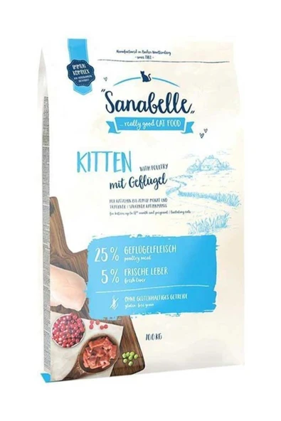 Sanabelle Yavru Kedi Maması Kitten Taze Kümes Hayvanlı 10 Kg