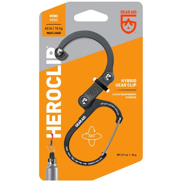 GEARAID Tutucu HEROCLIP, Mini Döner Kancalı Karabina Klips
