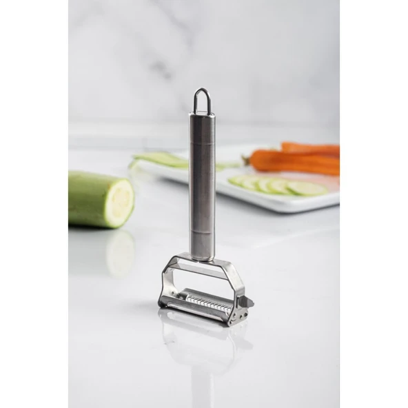 Paslanmaz Çelik Sebze Meyve Julyen Soyucu & Doğrayıcı 17 Cm - 5
