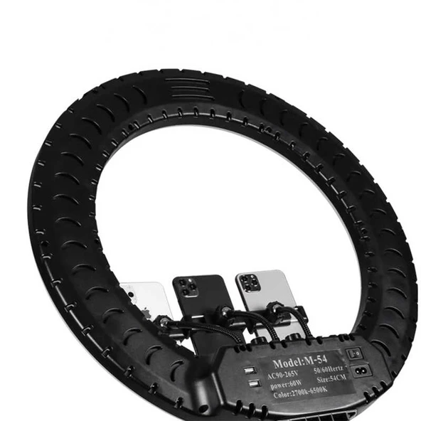 Ring Light Youtuber Tictok Makyaj Işıklı Telefon Tutucu 54cm Foldable + 2.2m Tripod - 6