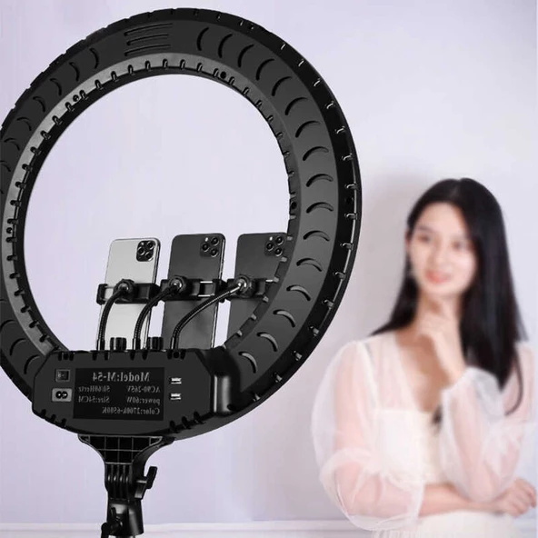 Ring Light Youtuber Tictok Makyaj Işıklı Telefon Tutucu 54cm Foldable + 2.2m Tripod - 5