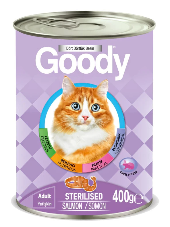 Goody Kısırlaştırılmış Somonlu Yetişkin Kedi Konservesi 400 Gr