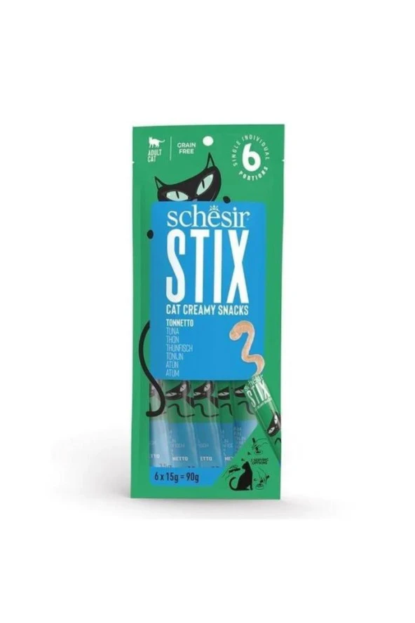 Schesir Cat Stix Ton Balıklı Krema Kedi Ödülü 6x15gr