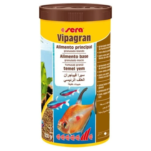 Sera Vipagran Tropikal Balık Temel Yemi Granül 1Litre 300gr