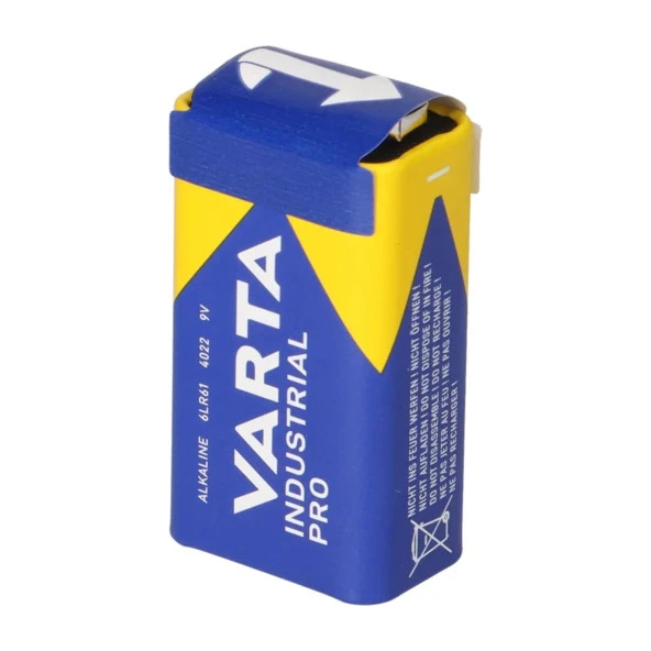 Varta 9V Industrial Pro Alkalin Pil 6LR61 - 3