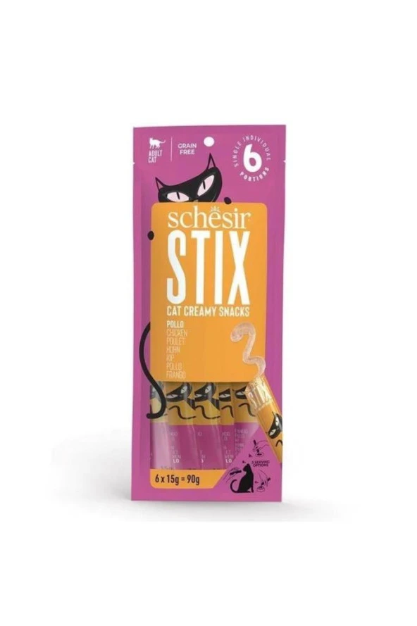 Schesir Cat Stix Tavuklu Krema Kedi Ödülü 6x15gr