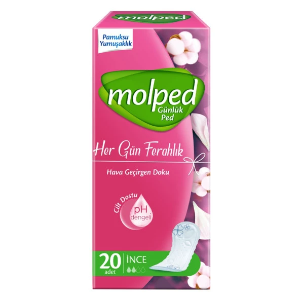 Molped Her Gün Ferahlık Günlük Ped 20x3 60 Adet