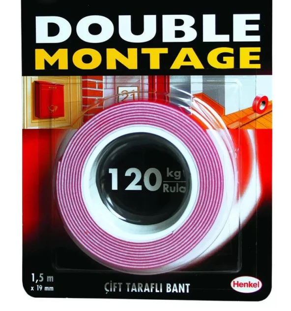 Montaj Bandı max 120 kg  1,5m x 19 mm