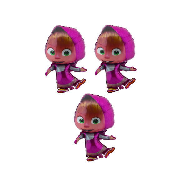 Masha Parlak 3 Adet Büyük Boy 73.4cmx46.5cm Folyo Balon (helyum) No:31