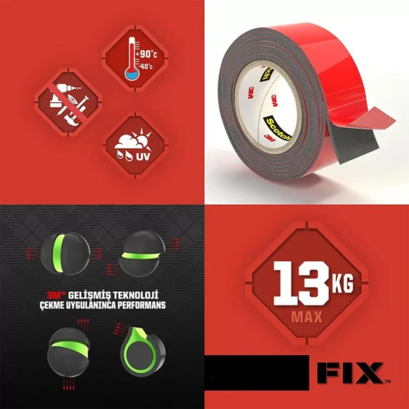 Extra Güçlü Montaj Bandı 19mm x 5m - Resim 2