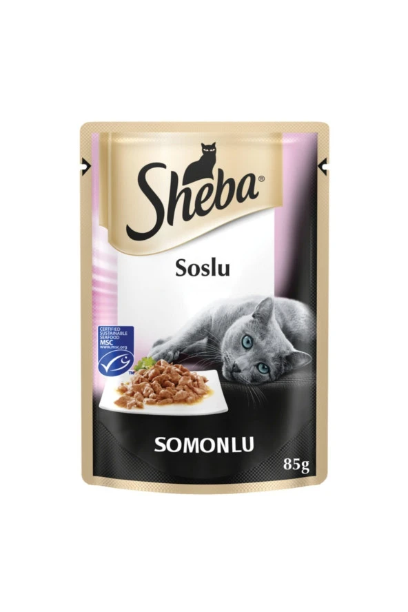 Sheba Pouch Somonlu Poşet Yaş Mama 85 G x 12 adet ürün görseli