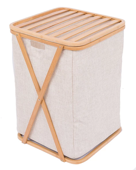 PANALI BAMBU ÇAMAŞIR SEPETİ (PNL-B9035) DEMONTE