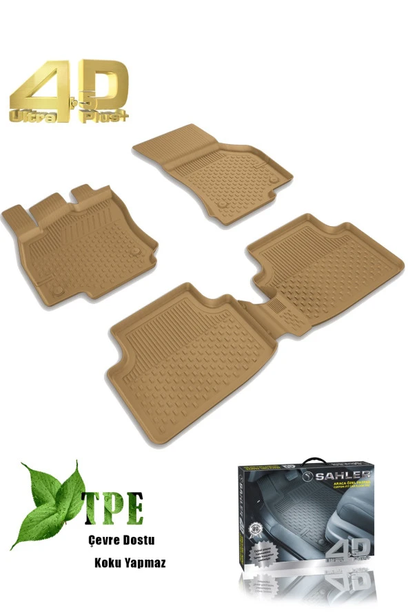 Bmw 3 Serisi E36 1990-1998 Uyumlu Sahler Araca Özel Bej 4.5D Havuzlu Oto Paspas - E36 ürün görseli