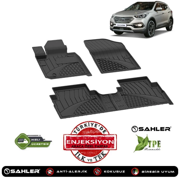 Hyundai Santa Fe Hybrid 2020+ Uyumlu Lux Seri Sahler Oto Paspas - Resim 2