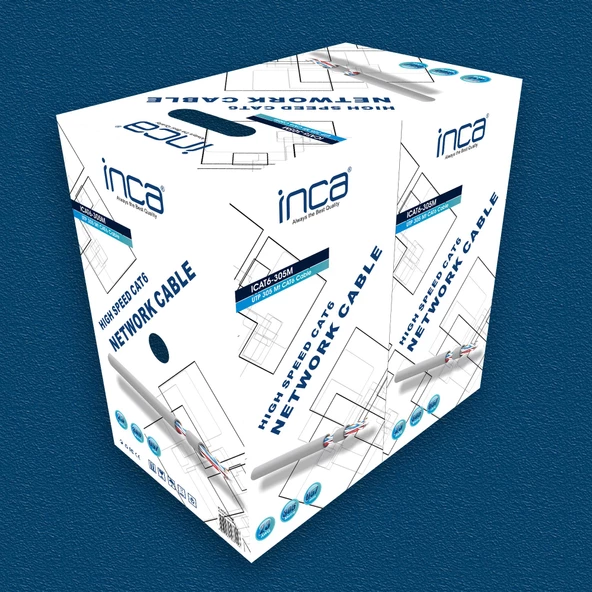 INCA ICAT6-305M 305MT 23 AWG 0,57MM CAT6 KABLO