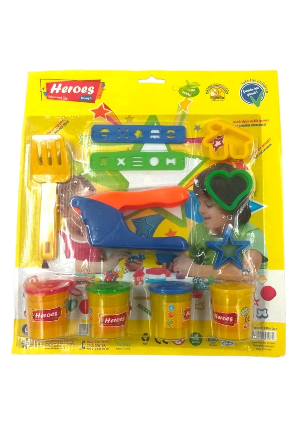 Hayal Gücüne Renk Kat: Kalıplarıyla 4 Renkli Oyun Hamur Seti - 3