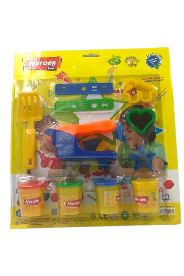 Hayal Gücüne Renk Kat: Kalıplarıyla 4 Renkli Oyun Hamur Seti - 4
