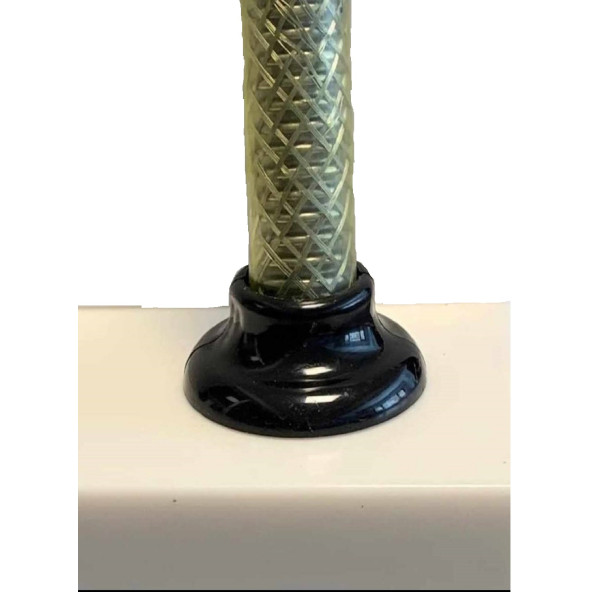 Doğalgaz ocak flex hortumu rozeti mermer üstü delik tapa yüzük siyah - 5