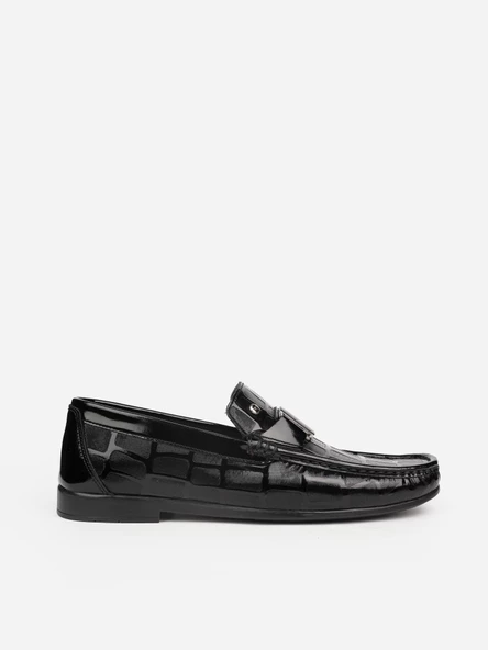 Pierre Cardin 25104 Loafer Rugan Deri Önü Tokalı Siyah Günlük Erkek Ayakkabı