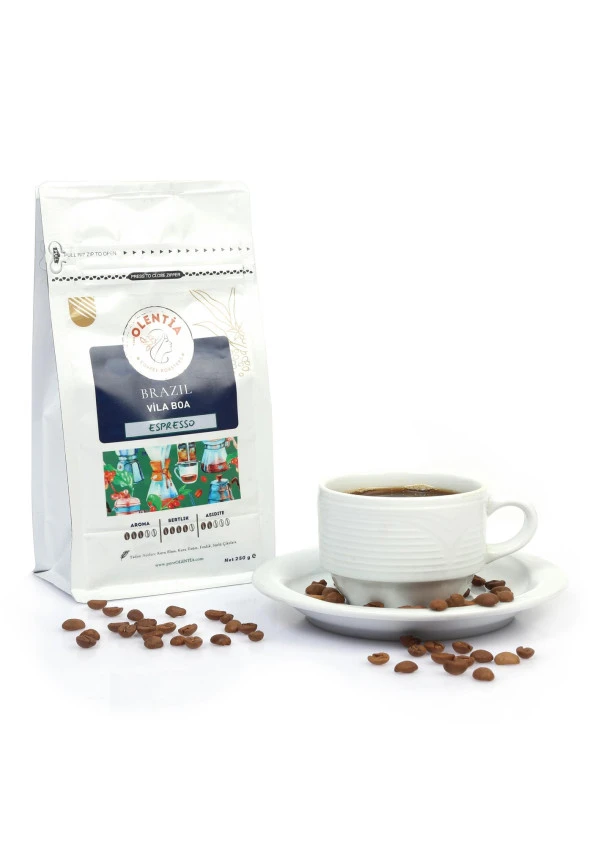 Pure OLENTİA BRAZİL Vila Boa Expresso Kahve 250 Gr (ÖĞÜTÜLMÜŞ)