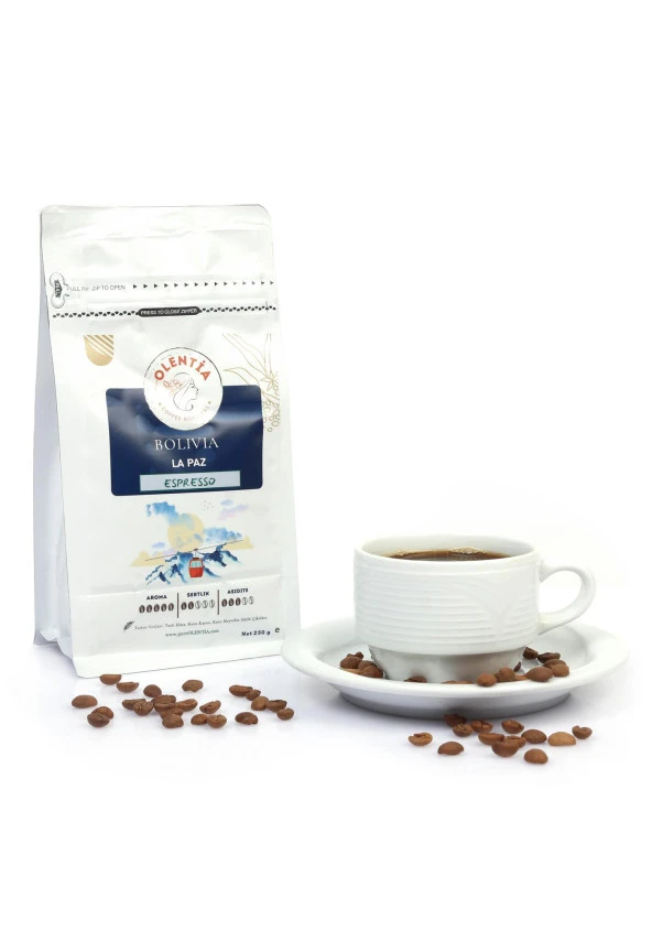 Pure OLENTİA Bolivia La Paz Expresso Kahve 250 Gr (ÇEKİRDEK)