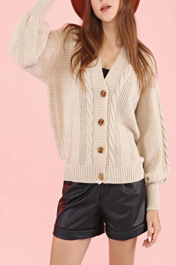 Hipatu Saç Örgü Hırka 01349 ürün görseli