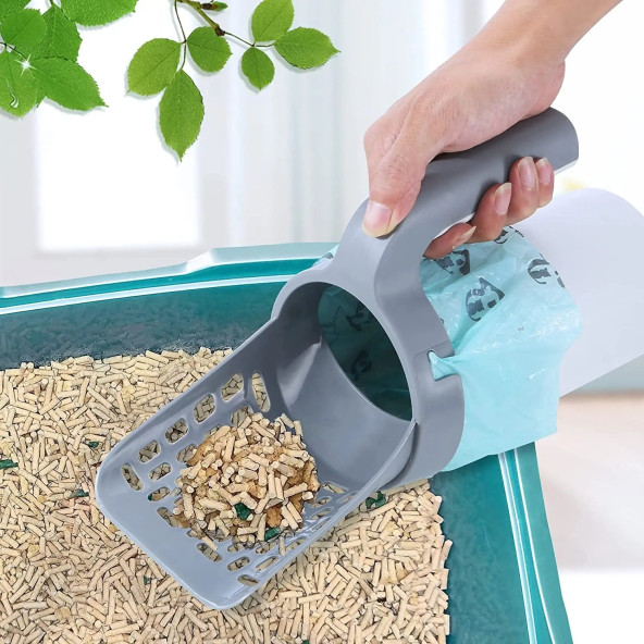 TechTic Kedi Kum Temizleme Küreği Yeni Nesil A Kalite 29cm Poşet Hazneli(1 Adet Hediye Poşet) - 5