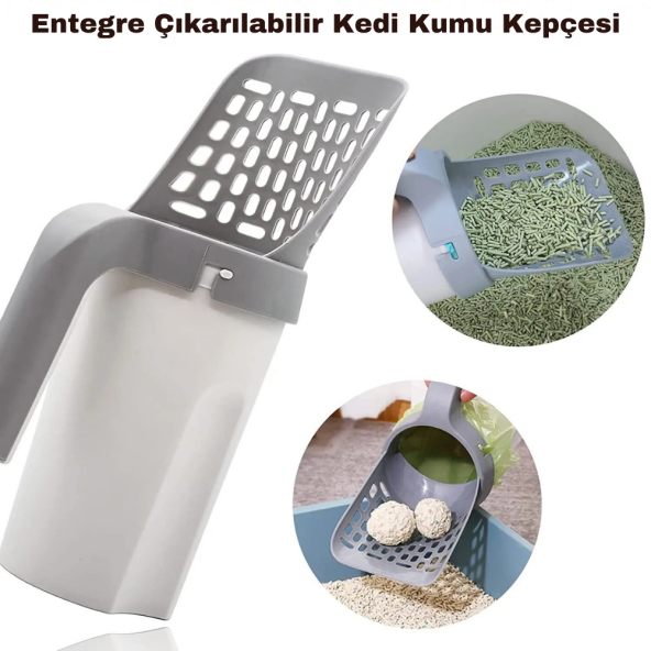 TechTic Kedi Kum Temizleme Küreği Yeni Nesil A Kalite 29cm Poşet Hazneli(1 Adet Hediye Poşet) - 7