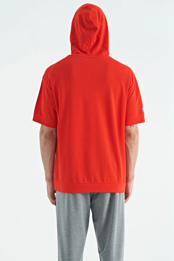 Fiesta Kanguru Cepli Yazı Nakışlı Kapüşonlu Erkek T-Shirt - 88195 - 9