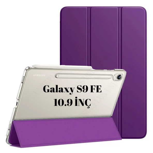 Samsung Galaxy Tab S9 FE X510 X516 X518 Kılıf PU Deri Smart Standlı Case