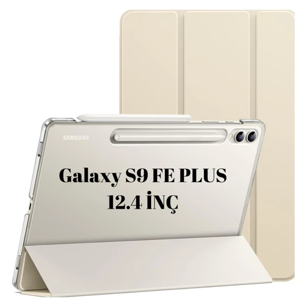 MobaxAksesuar Samsung Galaxy Tab S9 FE Plus X610 X616 X618 Kılıf PU Deri Smart Standlı Case