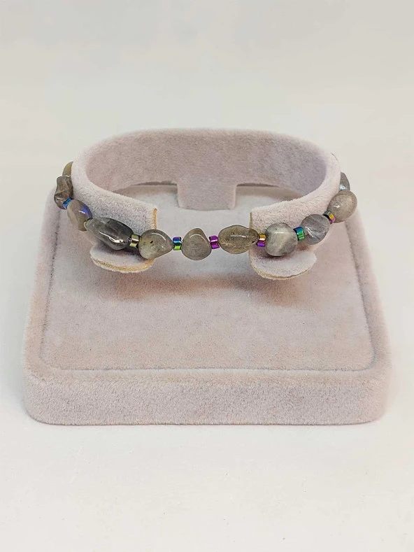 Labradorit Taşı Tasarım Bileklik (47132) - Resim 2