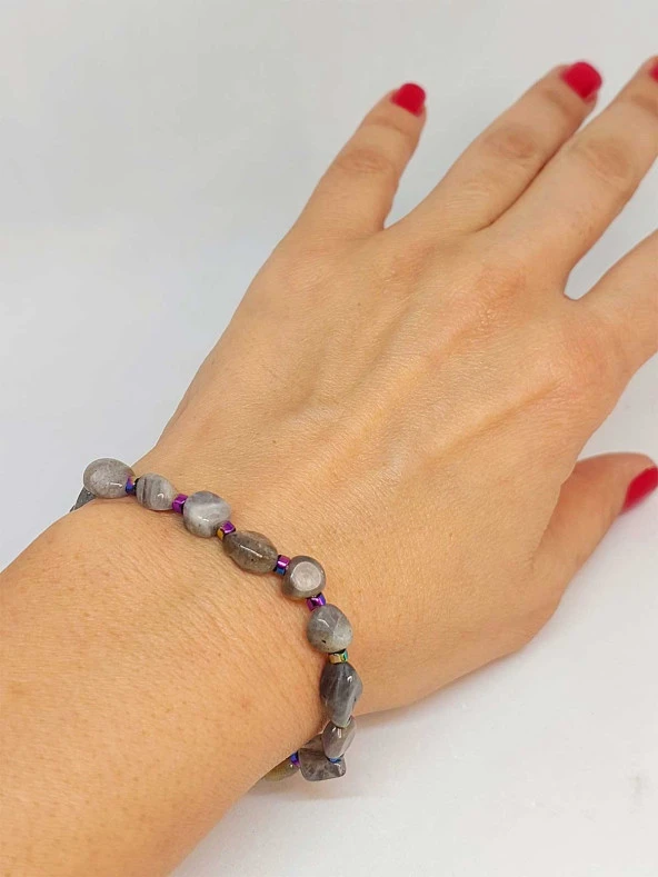 Labradorit Taşı Tasarım Bileklik (47132) ürün görseli