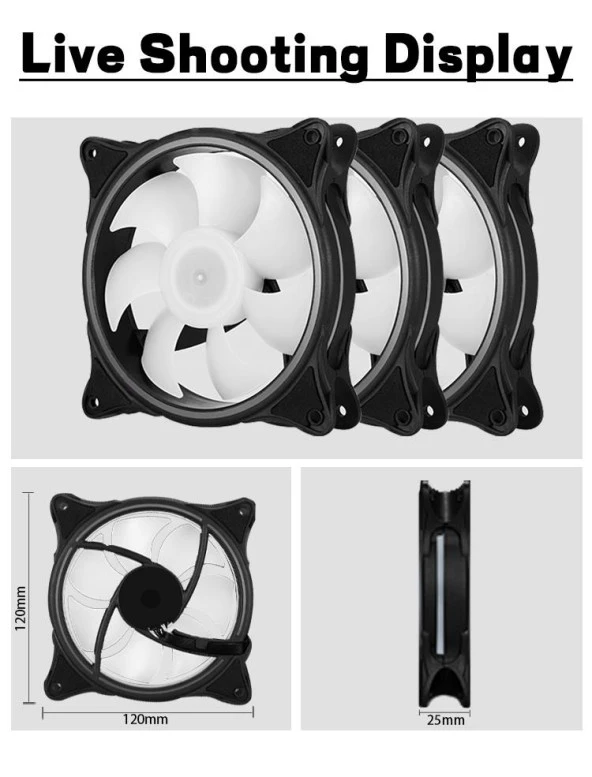 SNT Energy SGQ-A-5VARGB 120 Mm. Argb Yüksek Performans Düşük Gürültü Kasa Fanı - 6