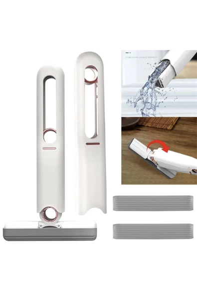 Taşınabilir Mini Mop Temizlik Paspası 180 Derece Döner Tezgah Pencere Cam Zemin Silme Aparatı - 3