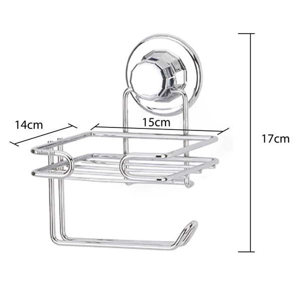 TEKNOTEL VAKUMLU YEDEKLİ TUVALET KAĞITLIK KROM DM275 - 4