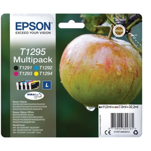 HPZR Epson T1295-C13T12954020 Orjinal Kartuş Avantaj Paket