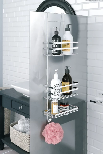 EKSTRA GÜÇLÜ ÖZEL KROM KAPLAMA DUŞAKABİN RAFI LM580 - 9