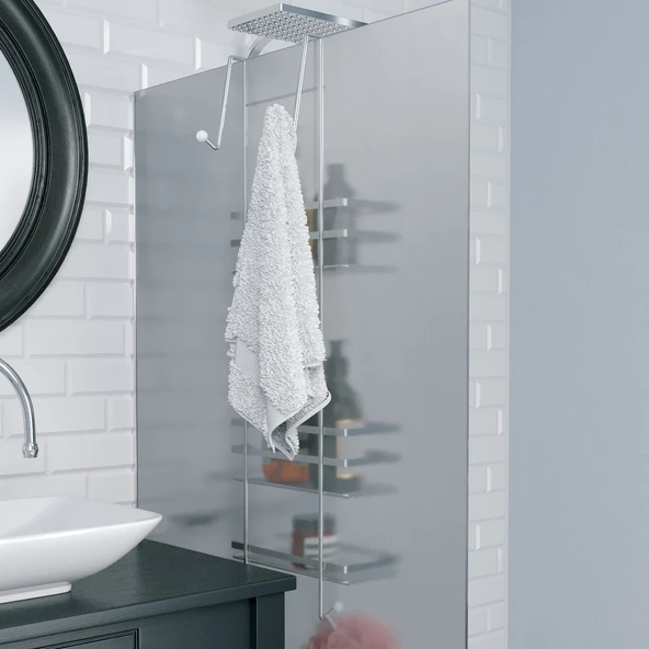 EKSTRA GÜÇLÜ ÖZEL KROM KAPLAMA DUŞAKABİN RAFI LM580 - 2