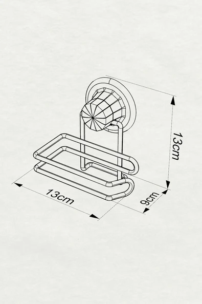 TEKNOTEL VAKUMLU TUVALET KAĞITLIK KROM DM271 - 6