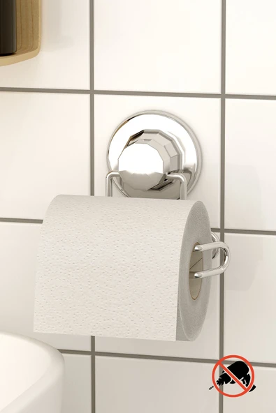 TEKNOTEL VAKUMLU TUVALET KAĞITLIK KROM DM271 - 5