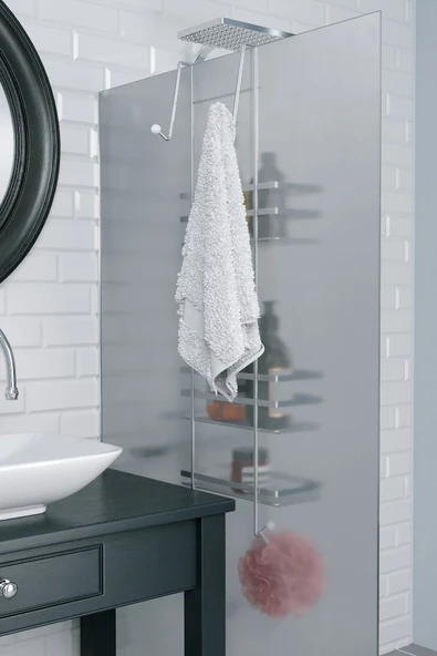 EKSTRA GÜÇLÜ ÖZEL KROM KAPLAMA DUŞAKABİN RAFI LM580 - 10